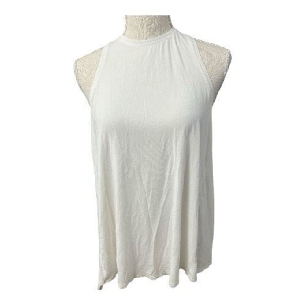 Lululemon White Workout Tank Top Sleeveless Athletic Cross Back Women Size S